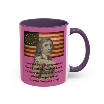 Deborah Sampson, America's Mulan Pink Accent Mug by theGreenDragonTavern.shop