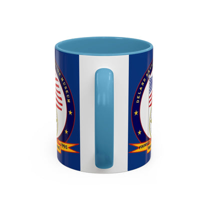 DeLand Naval Air Station Museum Blue Accent Mug by theGreenDragonTavern.shop