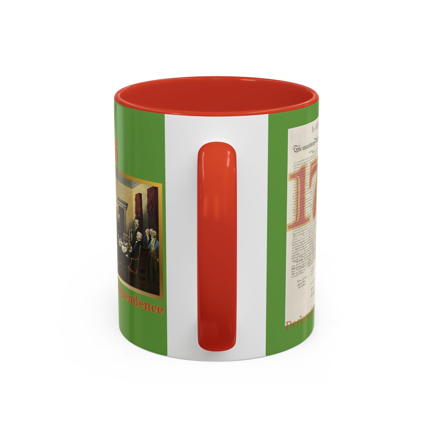Declaration of Independence Green Accent Mug by theGreenDragonTavern.shop