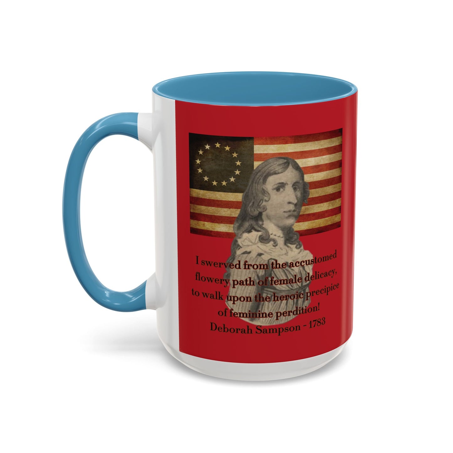 Deborah Sampson, America's Mulan Red Accent Mug by theGreenDragonTavern.shop