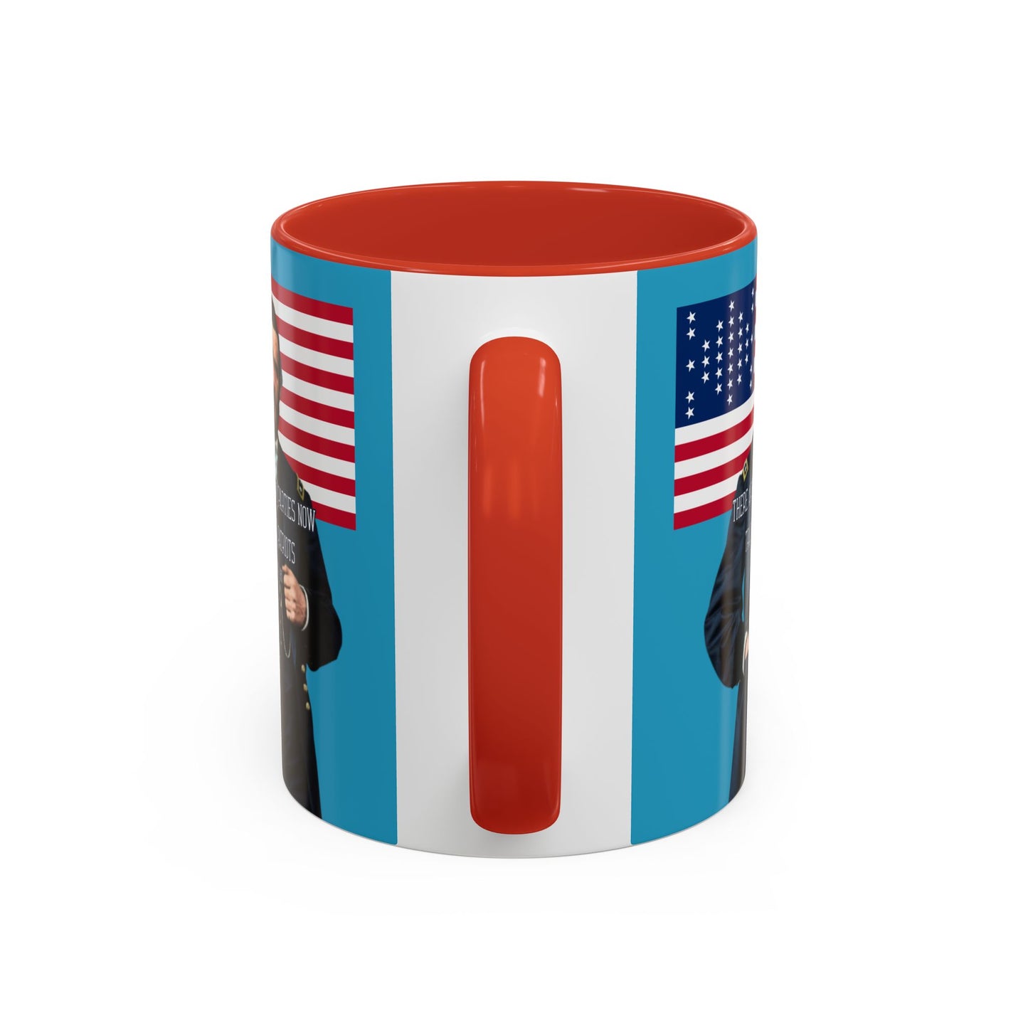 "Traitors and Patriots" Ulysses Grant Turquoise Accent Mug by theGreenDragonTavern.shop