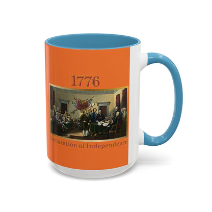 Declaration of Independence Orange Accent Mug by theGreenDragonTavern.shop