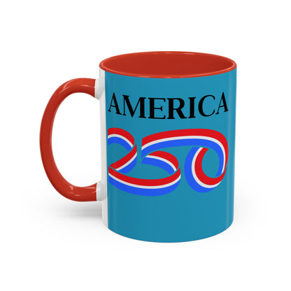 America 250 Turquoise Accent Mug by theGreenDragonTavern.shop