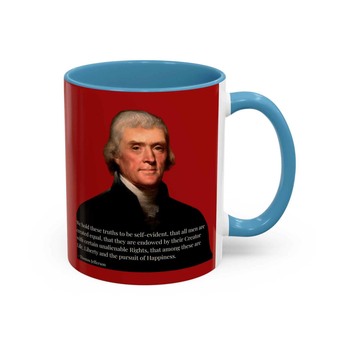 We hold these truths to be self-evident Red Accent Mug by theGreenDragonTavern.shop