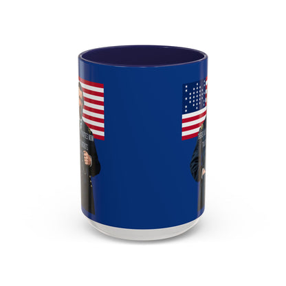 "Traitors and Patriots" Ulysses Grant Dark Blue Accent Mug by theGreenDragonTavern.shop