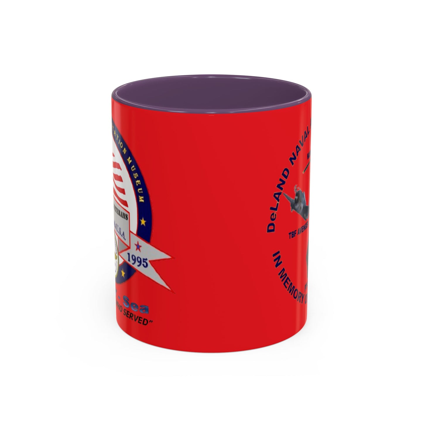 DNASM 2-sided, Founding & Student Art Red Accent Mug by theGreenDragonTavern.shop