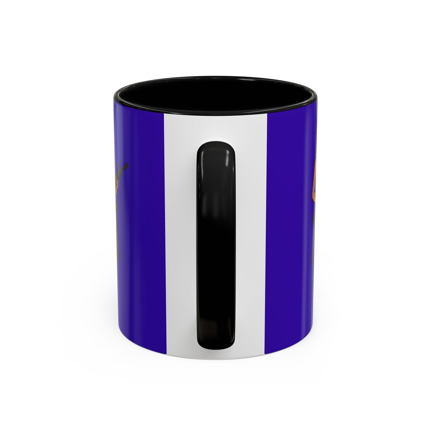 Hula Girl Packin' Heat Dark Purple Accent Mug by theGreenDragonTavern.shop