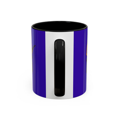 Hula Girl Packin' Heat Dark Purple Accent Mug by theGreenDragonTavern.shop