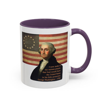 Washington's Earnest Prayer White Accent Mug by theGreenDragonTavern.shop