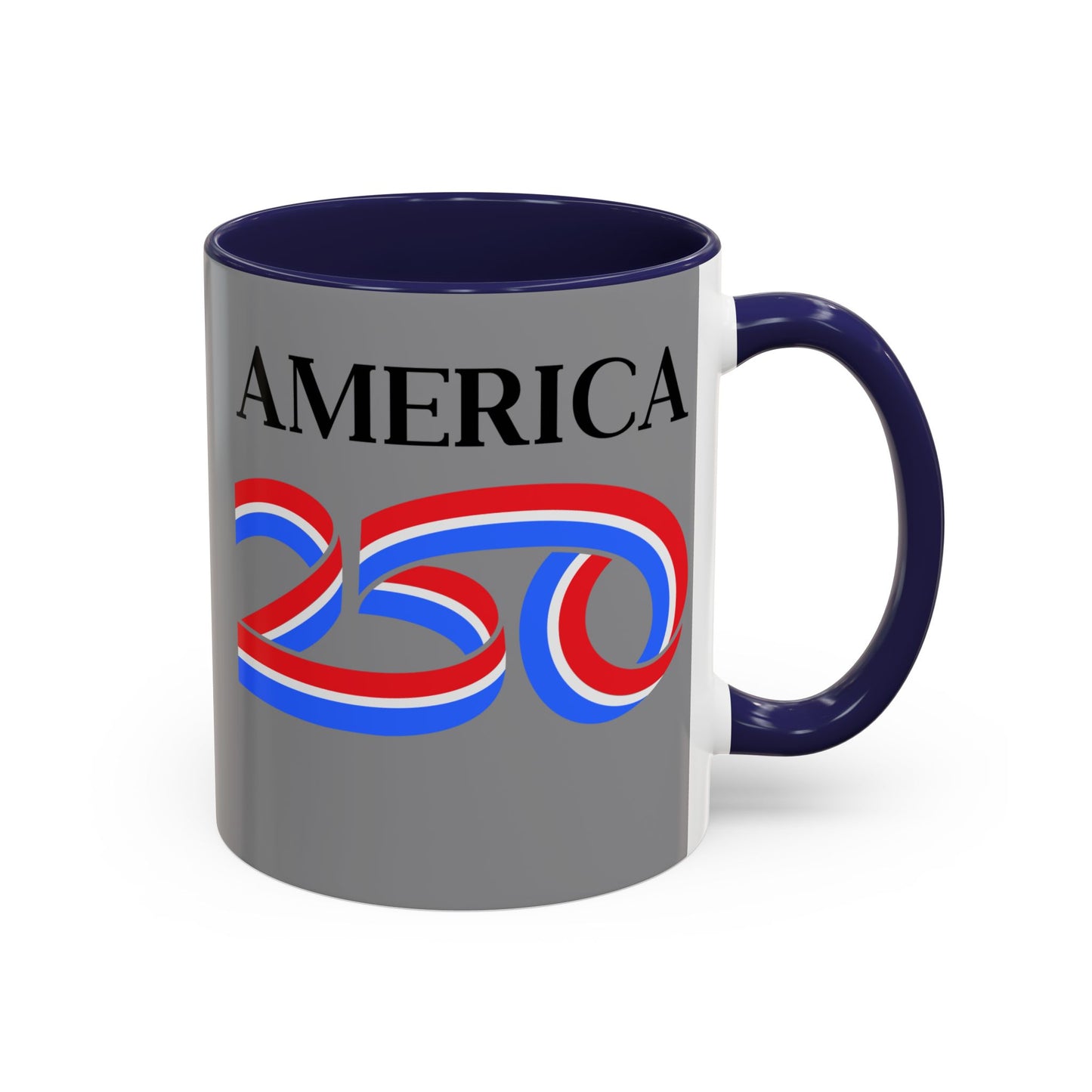 America 250 Grey Accent Mug by theGreenDragonTavern.shop