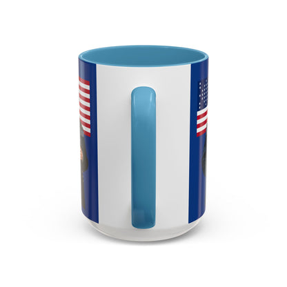 "Traitors and Patriots" Ulysses Grant Dark Blue Accent Mug by theGreenDragonTavern.shop