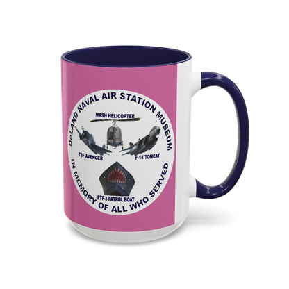 DNASM 2-sided, Founding & Student Art w/WhiteBG Pink Accent Mug by theGreenDragonTavern.shop