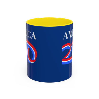 America 250 Dark Blue Accent Mug by theGreenDragonTavern.shop