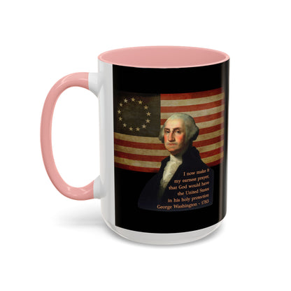 Washington's Earnest Prayer Black Accent Mug by theGreenDragonTavern.shop
