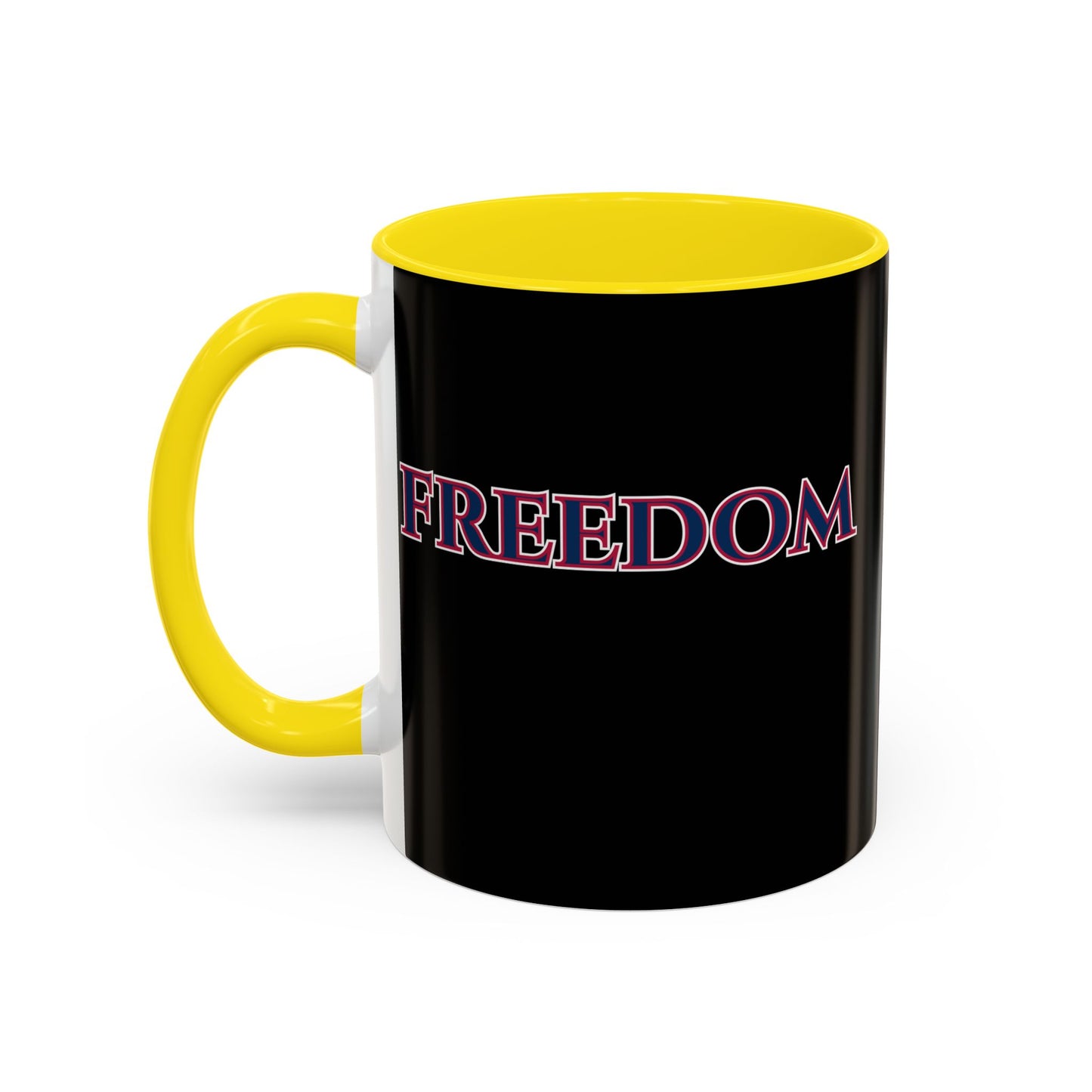 Freedom, Black Accent Mug by theGreenDragonTavern.shop