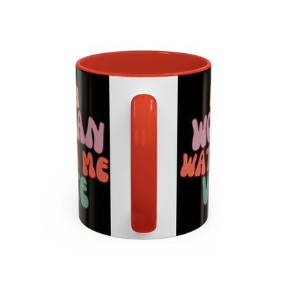 I Am Woman Watch Me Vote Black Accent Mug by theGreenDragonTavern.shop