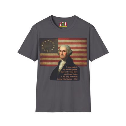 Washington's Earnest Prayer Dark colors Unisex T-Shirt by theGreenDragonTavern.shop