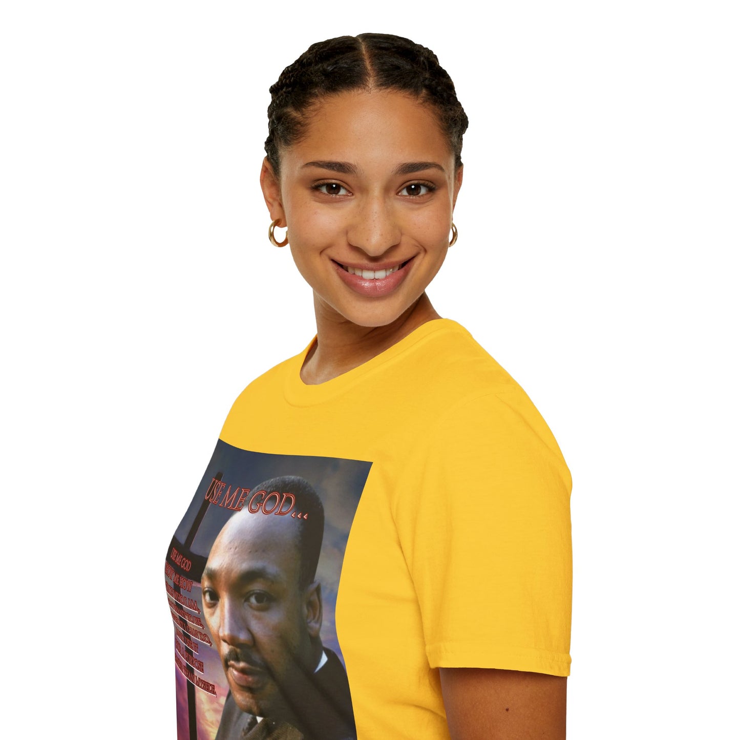 Use Me God, MLK Jr Light colors Unisex T-Shirt by theGreenDragonTavern.shop