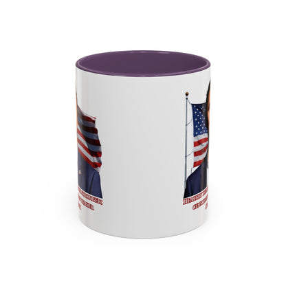 Charlie Kirk, Healthy Debate White Accent Mug by theGreenDragonTavern.shop