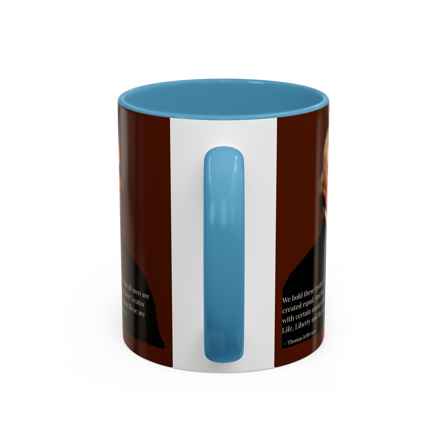 We hold these truths to be self-evident Brown Accent Mug by theGreenDragonTavern.shop