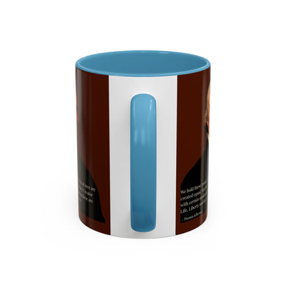 We hold these truths to be self-evident Brown Accent Mug by theGreenDragonTavern.shop