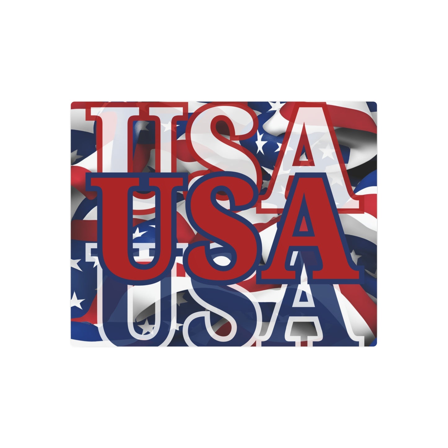 USA! USA! USA Red Center Metal Art Sign by theGreenDragonTavern.shop