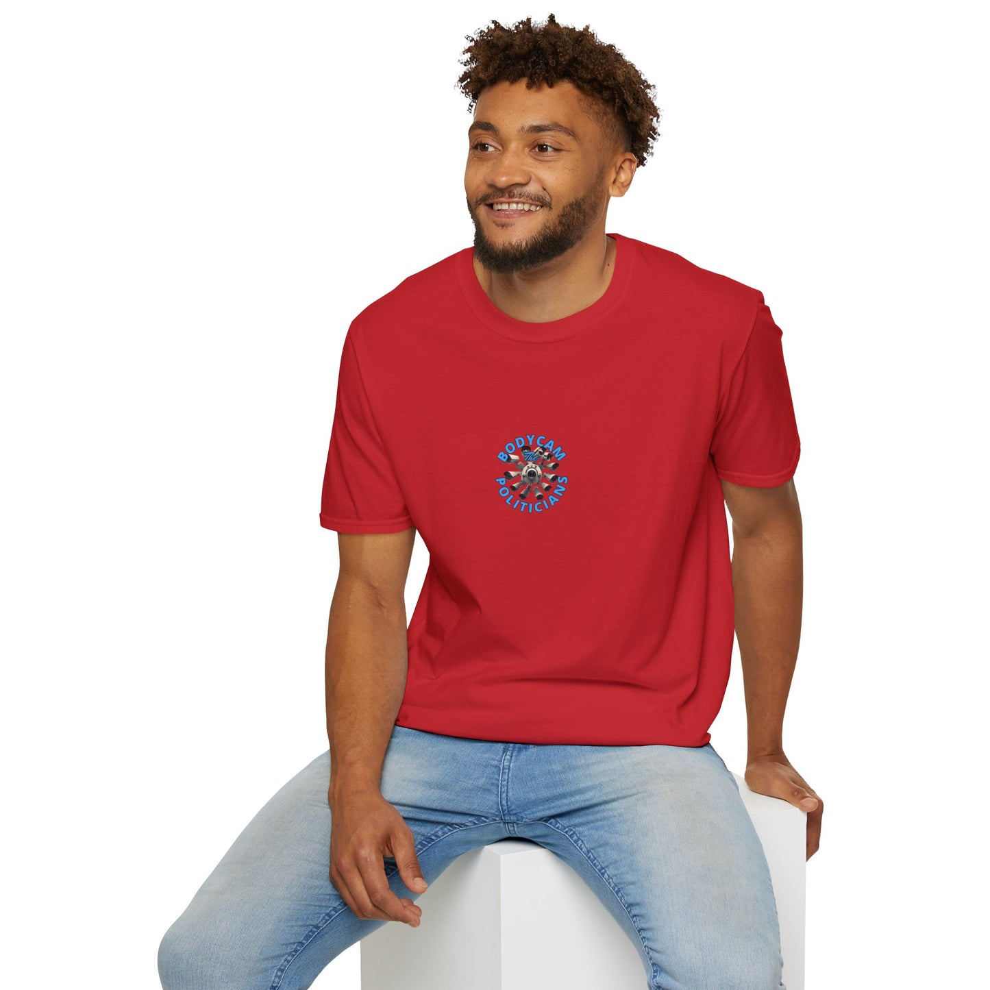 2-sided, Bodycam the Politicians Cameras Light colors Unisex T-Shirt by theGreenDragonTavern.shop