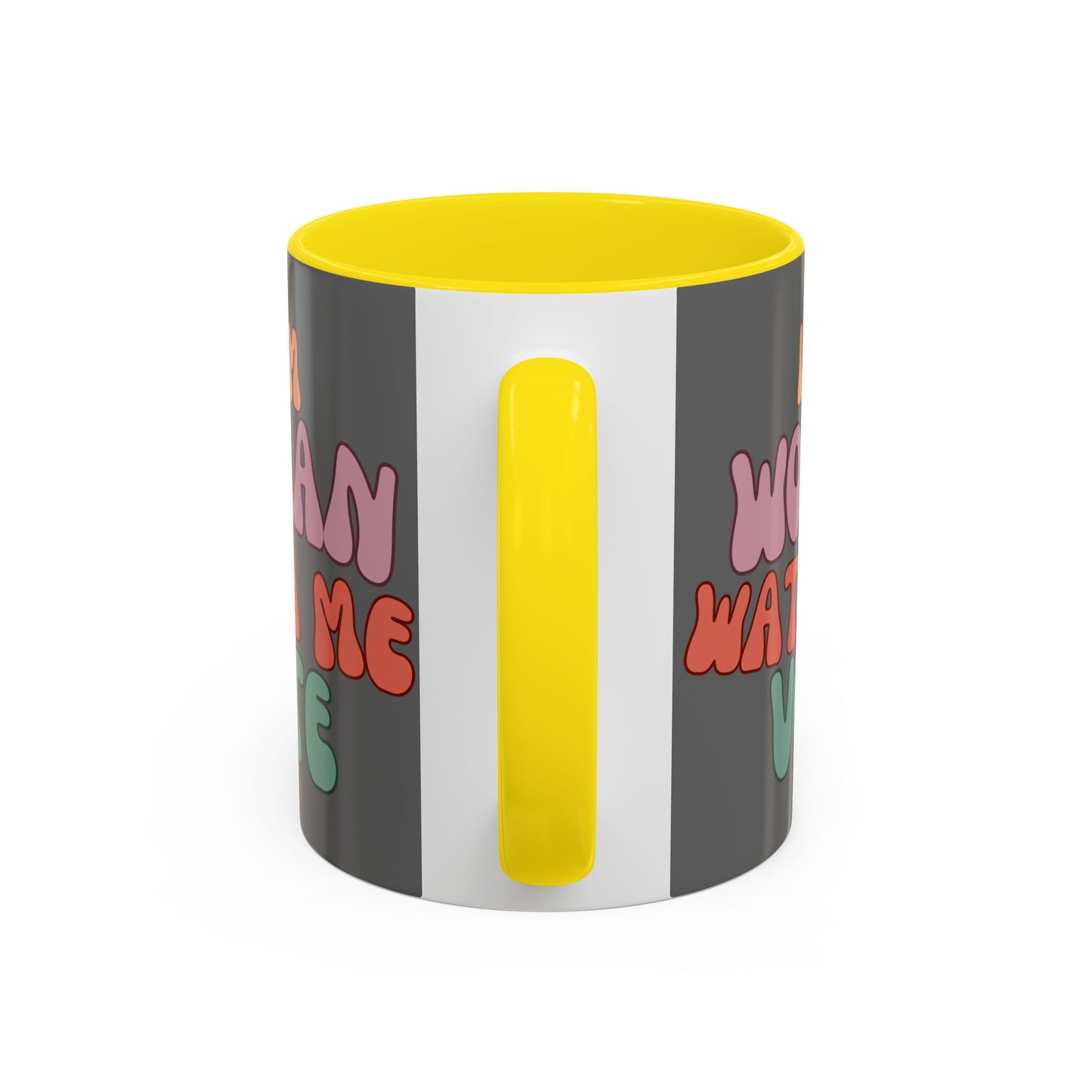 I Am Woman Watch Me Vote Grey Accent Mug by theGreenDragonTavern.shop