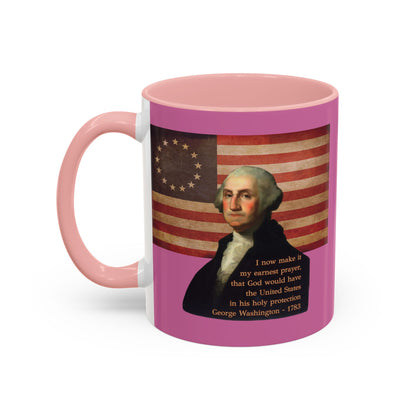 Washington's Earnest Prayer Pink Accent Mug by theGreenDragonTavern.shop