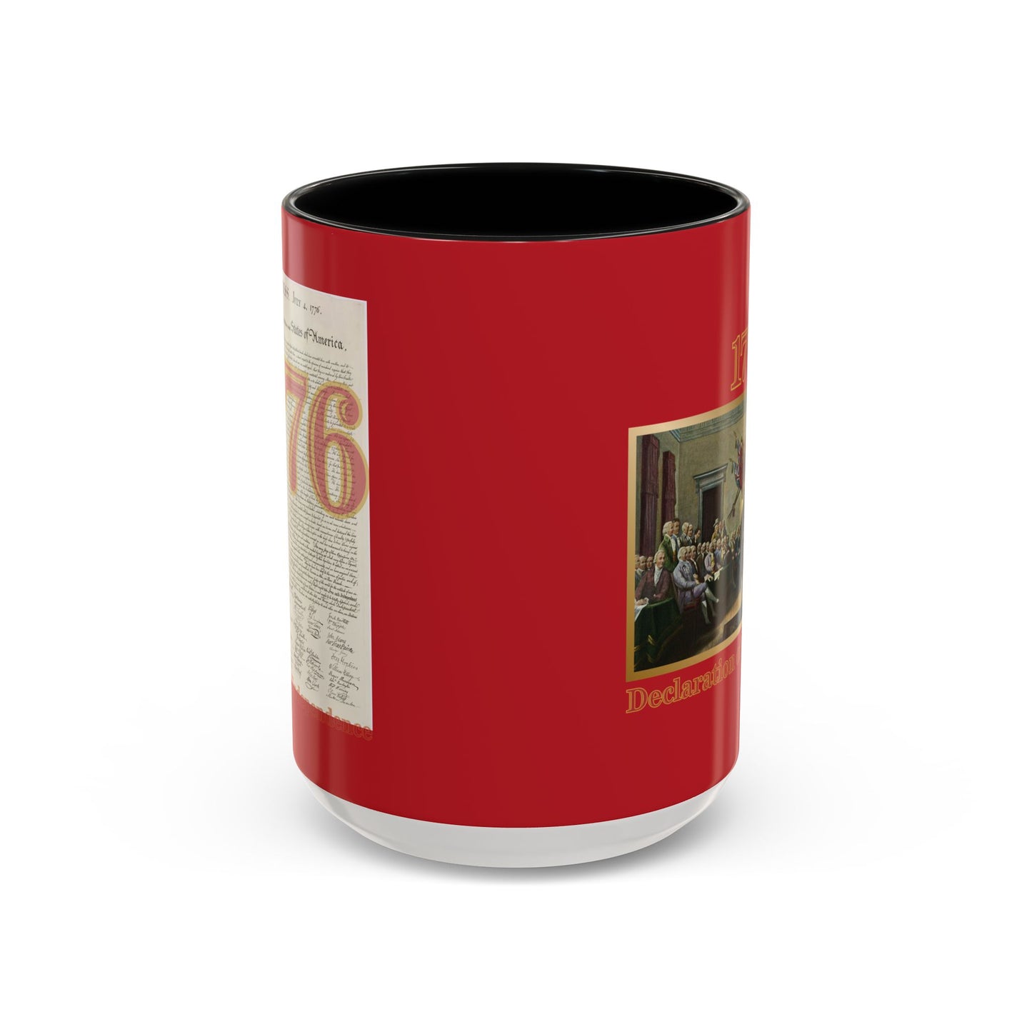 Declaration of Independence Red Accent Mug by theGreenDragonTavern.shop