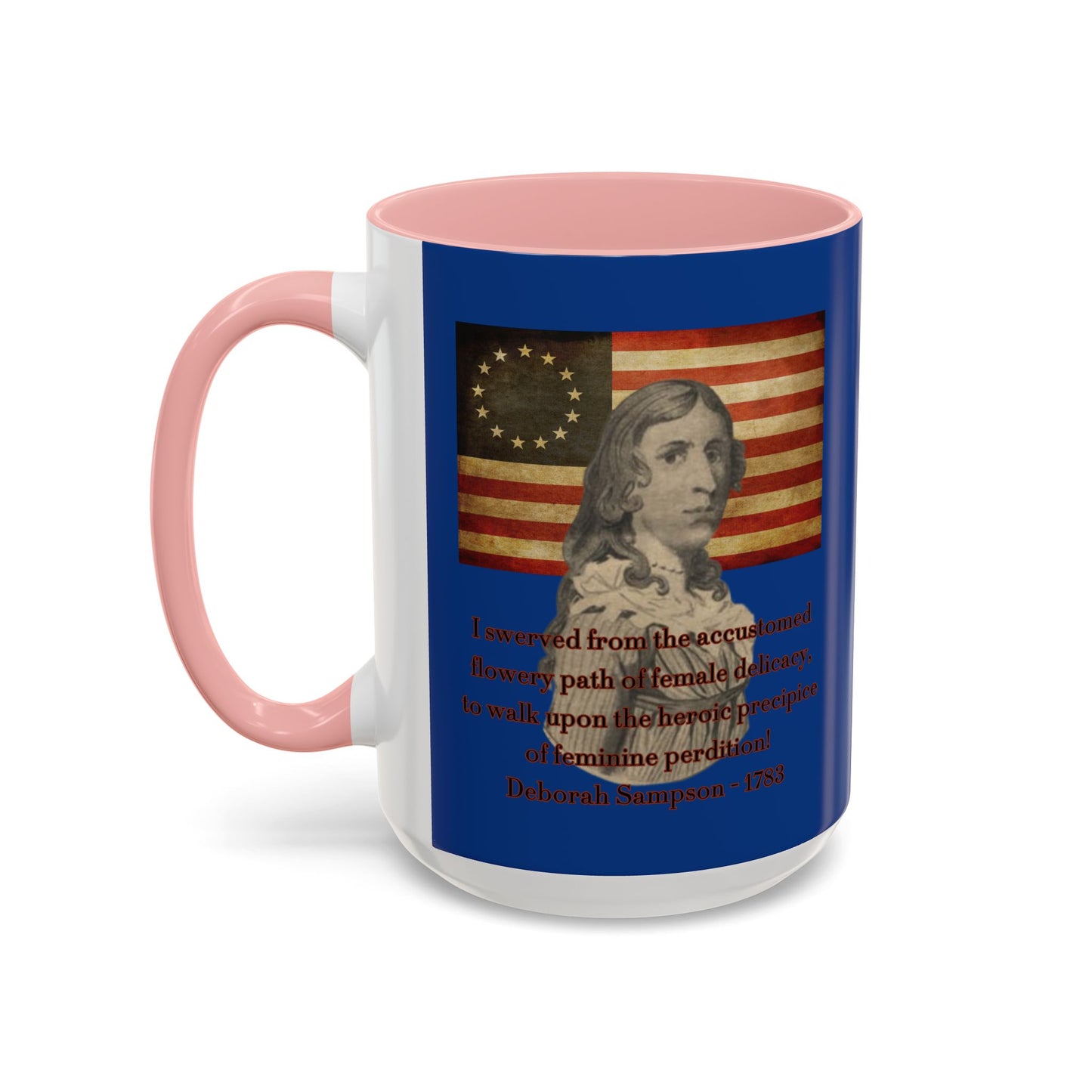 Deborah Sampson, America's Mulan Dark Blue Accent Mug by theGreenDragonTavern.shop