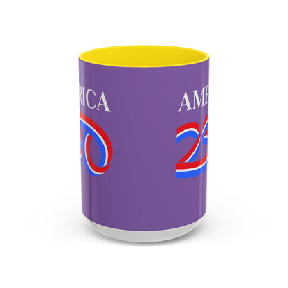 America 250 Light Purple Accent Mug by theGreenDragonTavern.shop