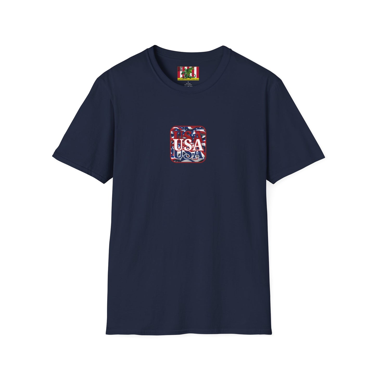 2-sided, Red WHITE and Blue USA Patriot Dark colors Unisex T-Shirt by theGreenDragonTavern.shop
