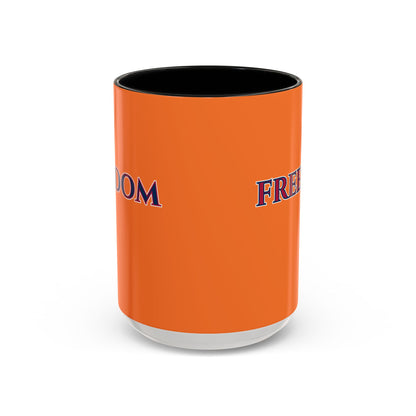 Freedom, Orange Accent Mug by theGreenDragonTavern.shop