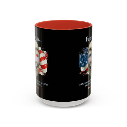 Ronald Reagan Freedom Vendetta Black Accent Mug by theGreenDragonTavern.shop