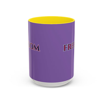 Freedom, Light Purple Accent Mug by theGreenDragonTavern.shop