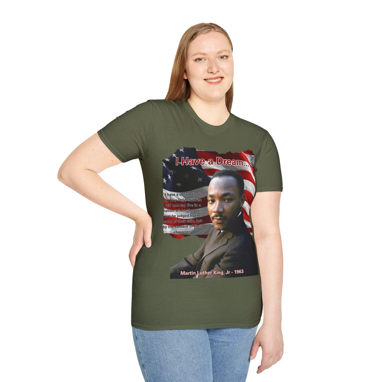 "I Have a Dream" MLKJr Dark colors Unisex T-Shirt by theGreenDragonTavern.shop