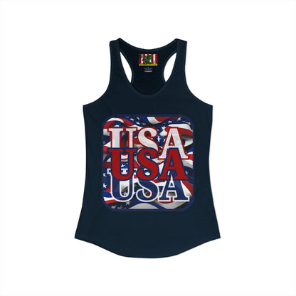 RED White and Blue USA Patriot Women's Racerback Tank Top by theGreenDragonTavern.shop