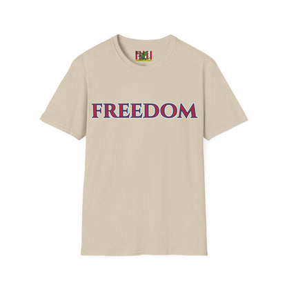 Freedom, Red font, Light colors Unisex T-Shirt by theGreenDragonTavern.shop