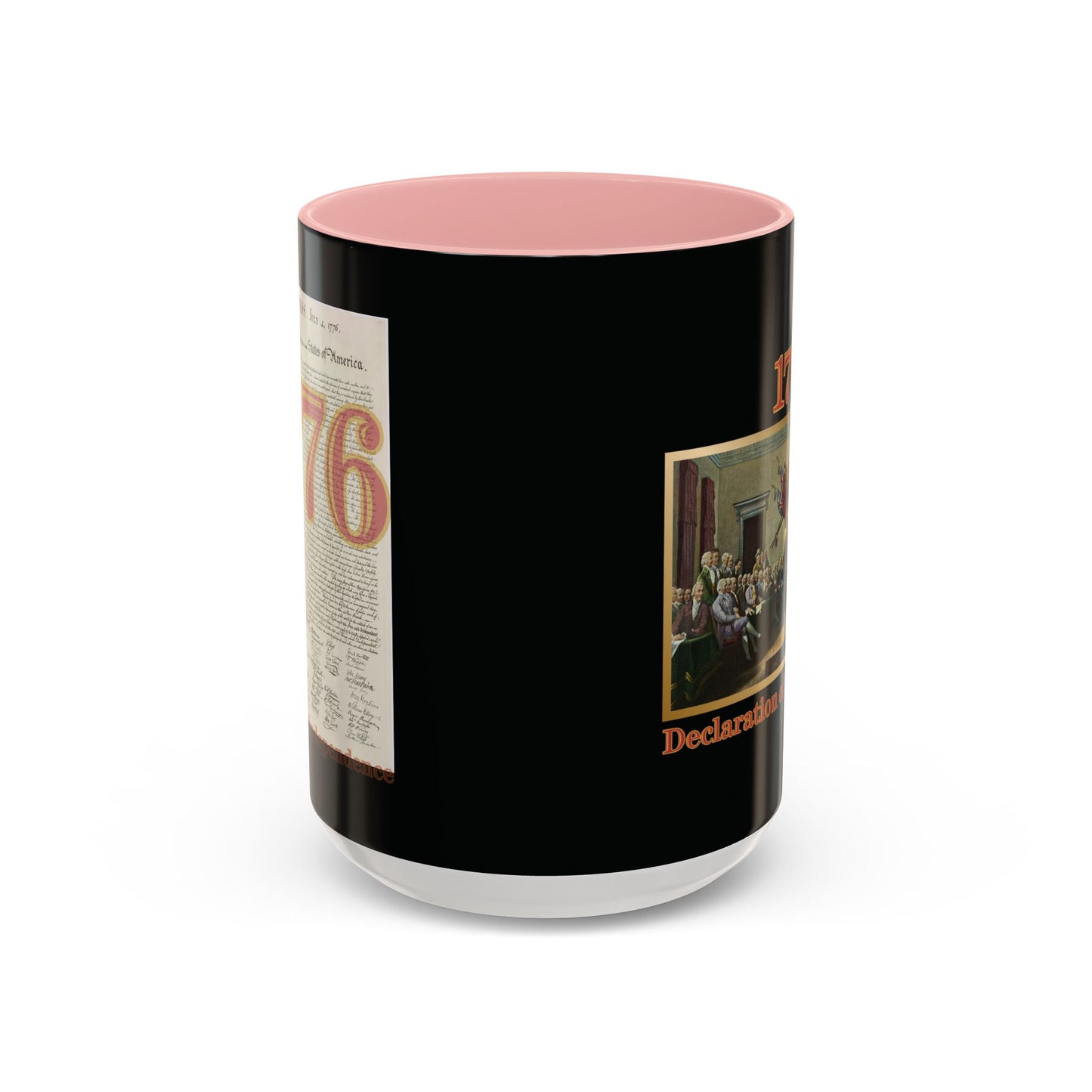 Declaration of Independence Black Accent Mug by theGreenDragonTavern.shop
