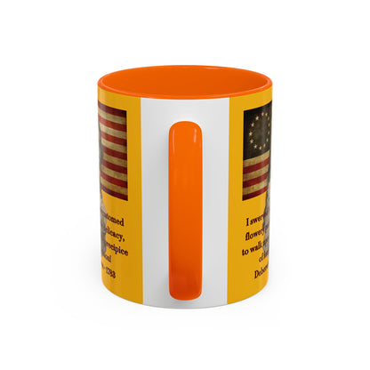 Deborah Sampson, America's Mulan Yellow Accent Mug by theGreenDragonTavern.shop