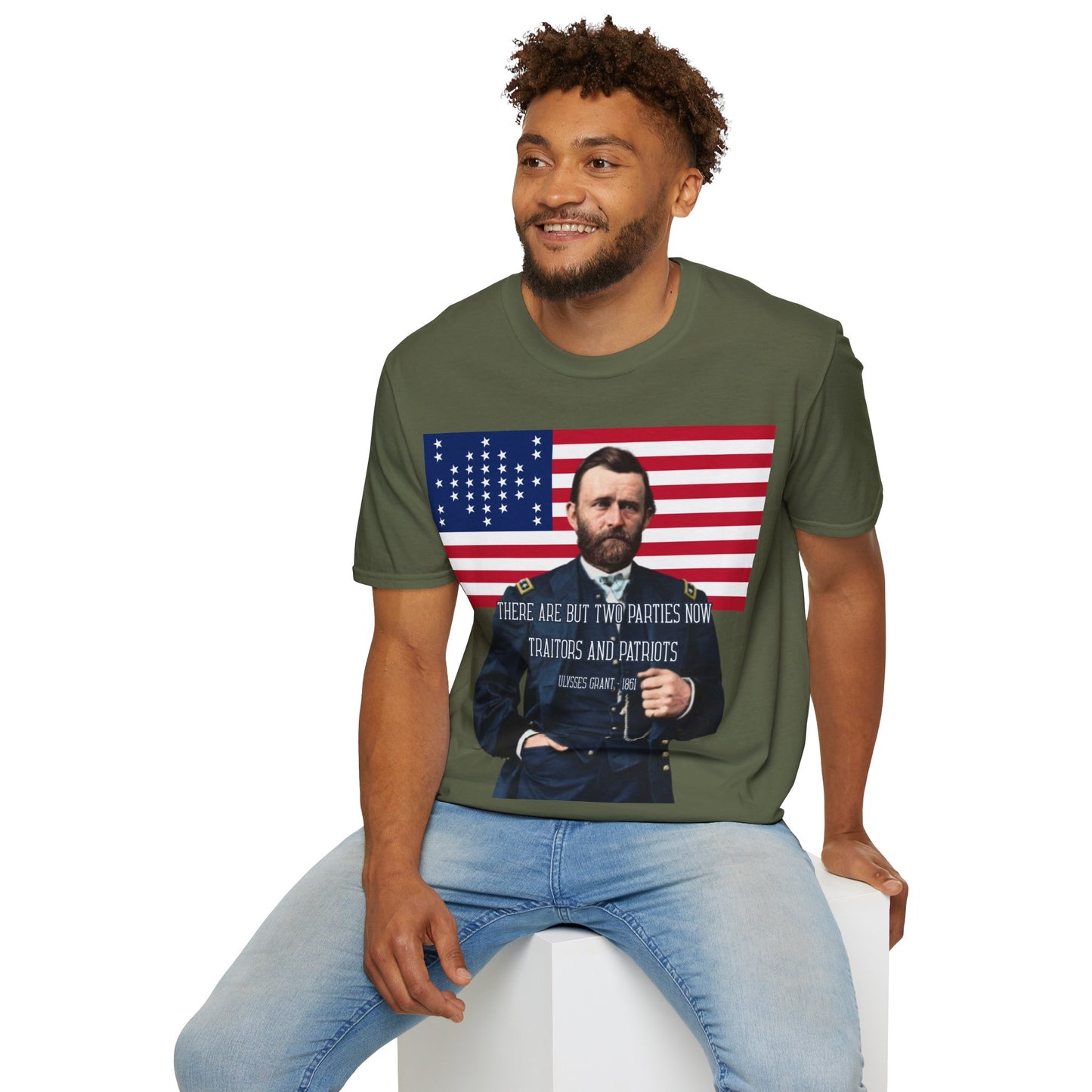 "Traitors and Patriots" Ulysses Grant Dark colors Unisex T-Shirt by theGreenDragonTavern.shop