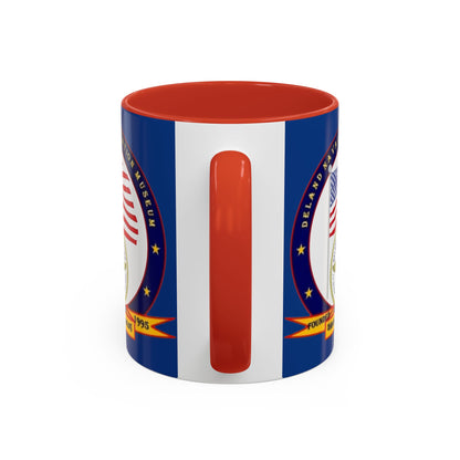 DeLand Naval Air Station Museum Blue Accent Mug by theGreenDragonTavern.shop