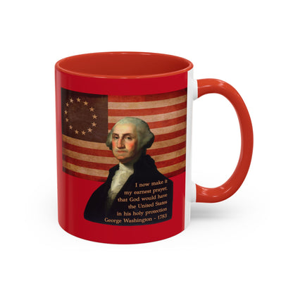 Washington's Earnest Prayer Red Accent Mug by theGreenDragonTavern.shop