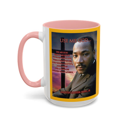 Use Me God, MLK Jr Yellow Accent Mug by theGreenDragonTavern.shop