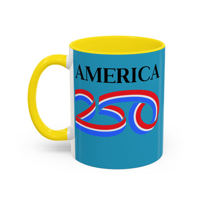 America 250 Turquoise Accent Mug by theGreenDragonTavern.shop