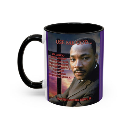 Use Me God, MLK Jr Purple Accent Mug by theGreenDragonTavern.shop