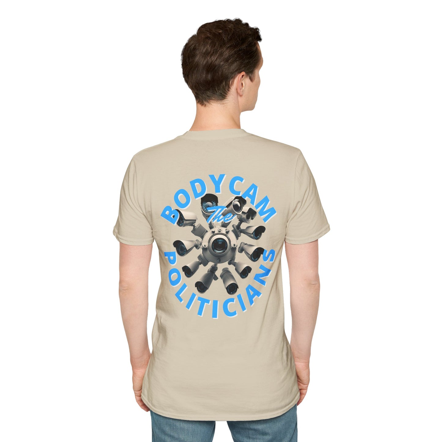 2-sided, Bodycam the Politicians Cameras Light colors Unisex T-Shirt by theGreenDragonTavern.shop