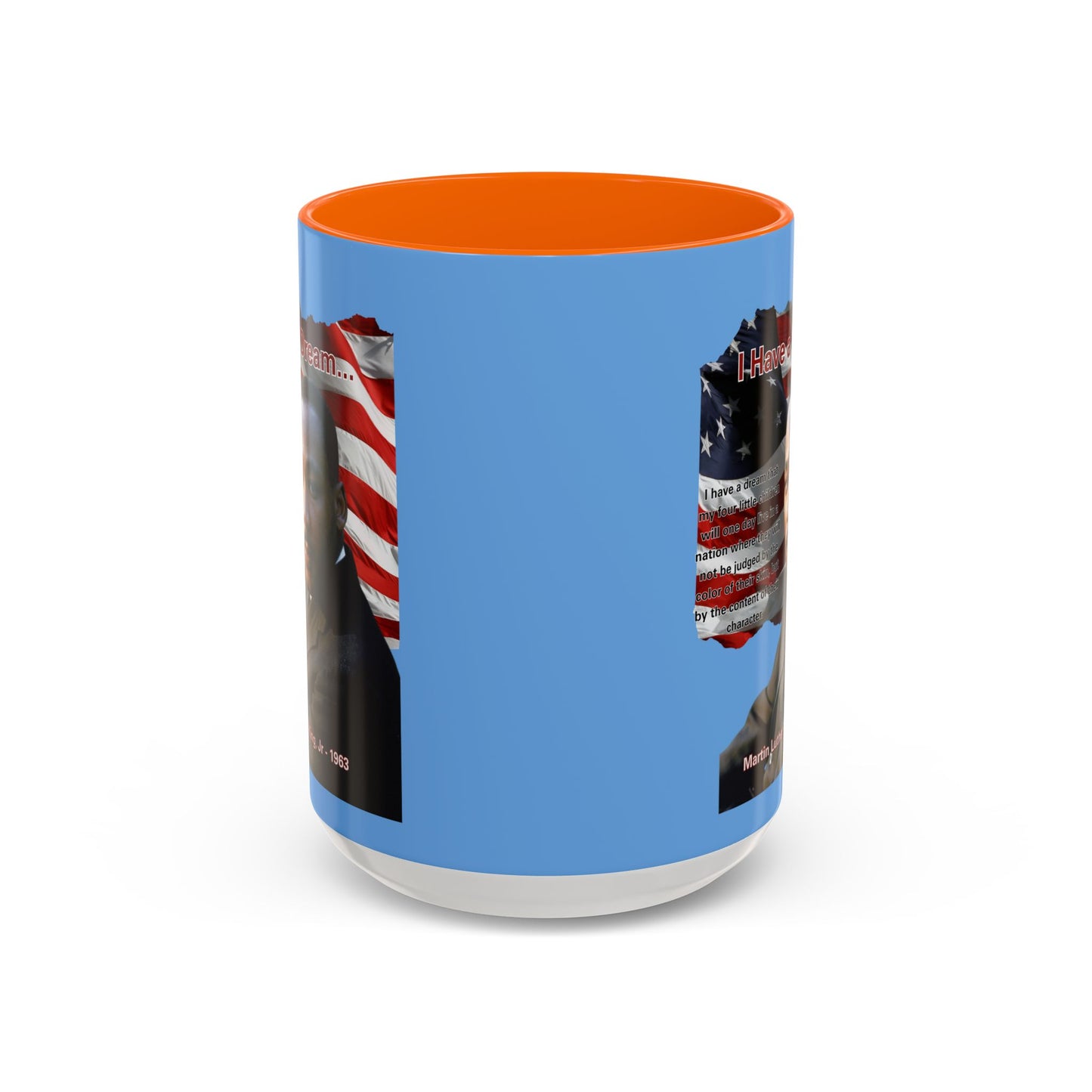 "I Have a Dream" MLKJr Blue Accent Mug by theGreenDragonTavern.shop