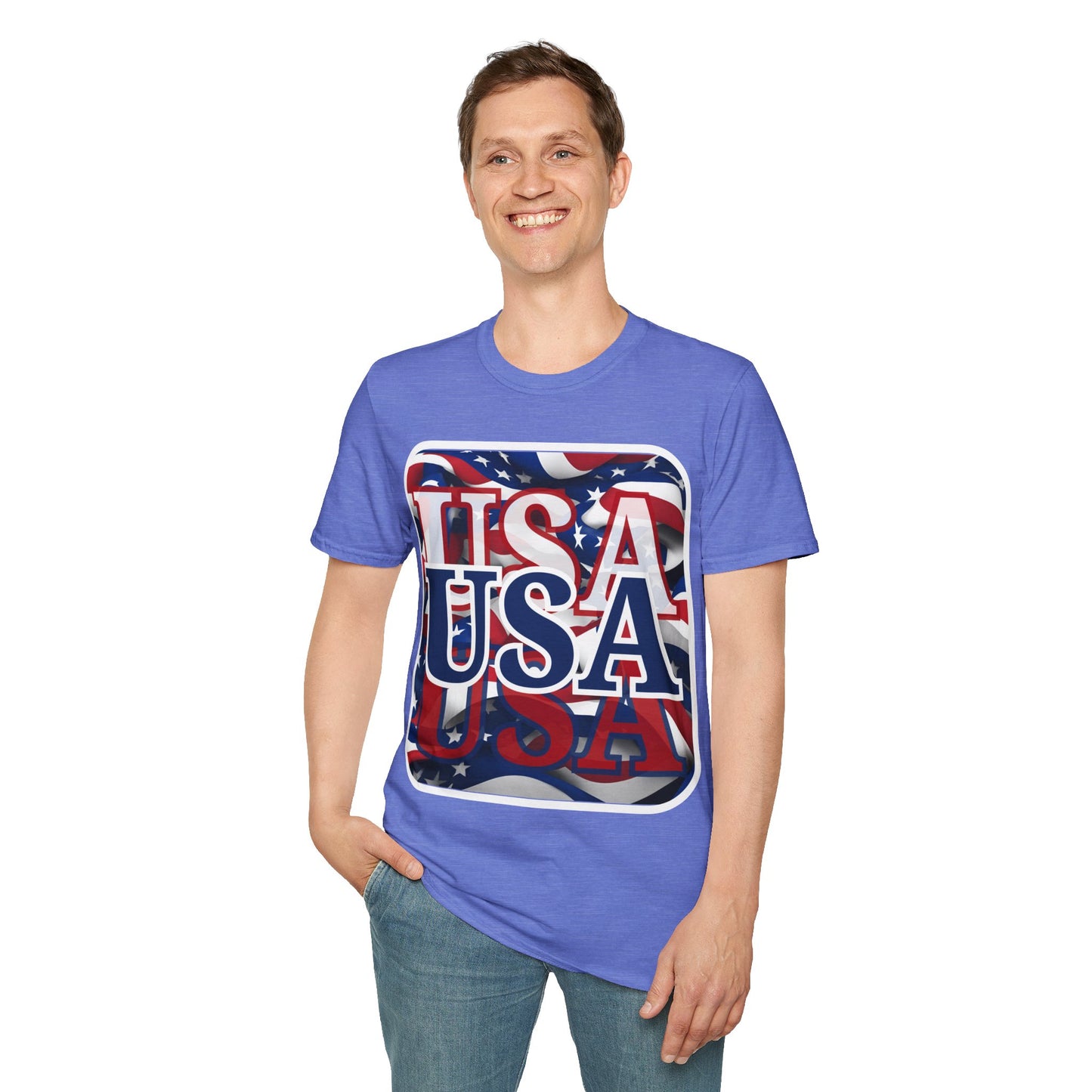 Red White and BLUE USA Patriot LTcolors Unisex T-Shirt by theGreenDragonTavern.shop